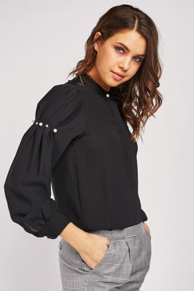 Gemstone Pearl Encrusrted Blouse