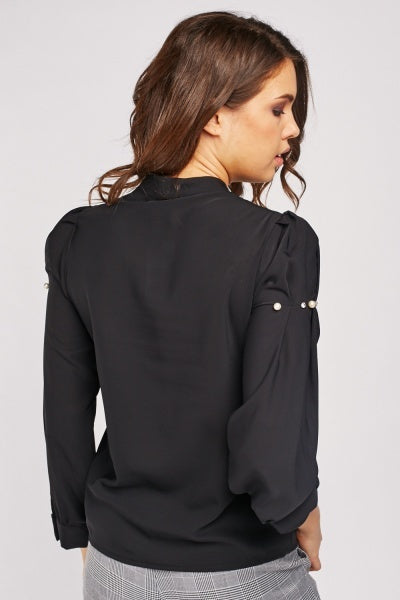 Gemstone Pearl Encrusrted Blouse