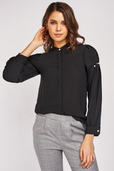 Gemstone Pearl Encrusrted Blouse