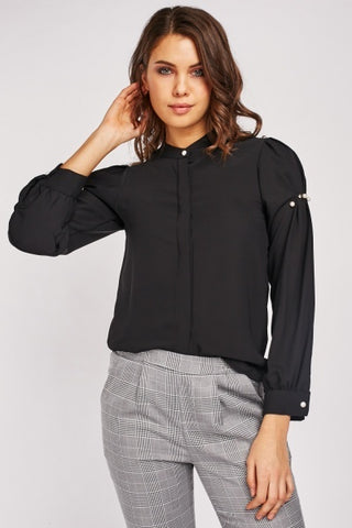 Gemstone Pearl Encrusrted Blouse