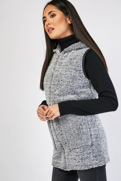 Ladies Speckled Fleece Gilet
