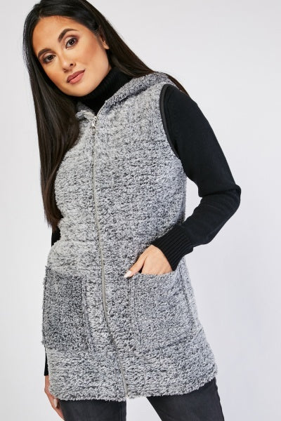 Ladies Speckled Fleece Gilet